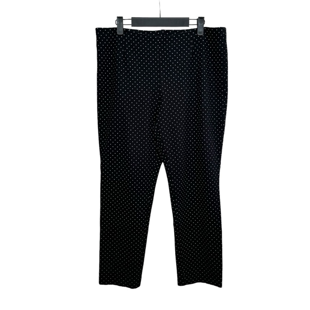 J. Jill Ponte Polka dot Pants Slim Leg size Medium Petite Black White Women’s